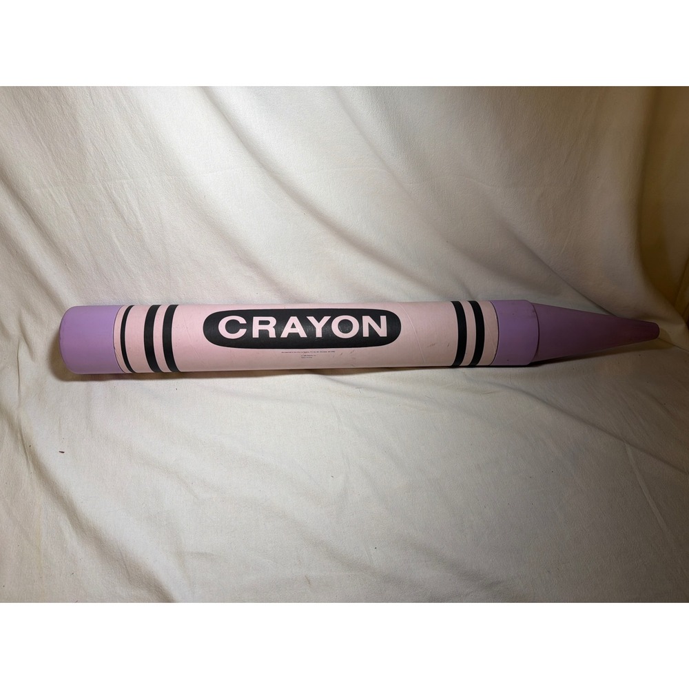 Vintage 1988 Ralphco Inc Giant Purple Crayon Coin Bank 3ft Novelty Decor USA
